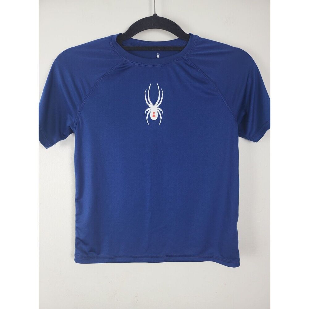 Spyder H20 Swim‎ Shirt Boys S/P Blue Pullover Short Sleeve Crew Neck Top